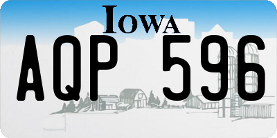 IA license plate AQP596
