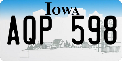 IA license plate AQP598