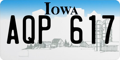 IA license plate AQP617