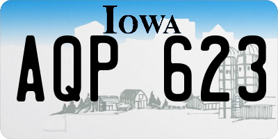 IA license plate AQP623