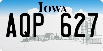 IA license plate AQP627