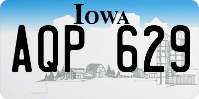 IA license plate AQP629