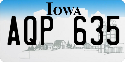 IA license plate AQP635