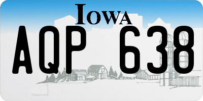IA license plate AQP638