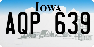 IA license plate AQP639