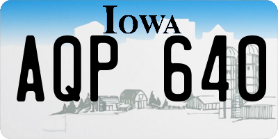 IA license plate AQP640