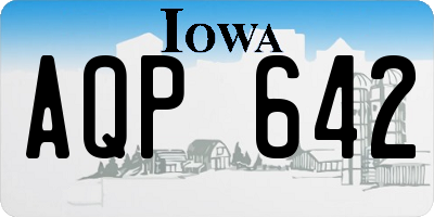 IA license plate AQP642