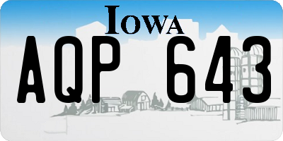 IA license plate AQP643