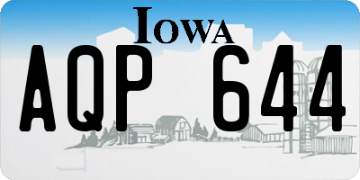 IA license plate AQP644