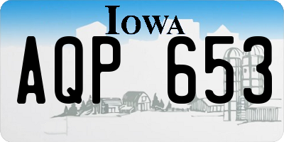 IA license plate AQP653