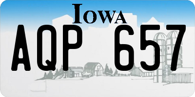IA license plate AQP657
