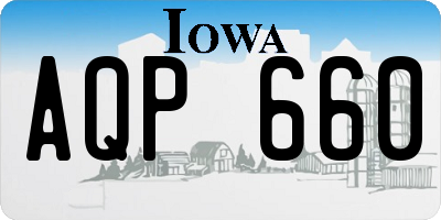 IA license plate AQP660
