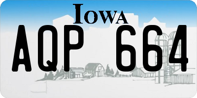 IA license plate AQP664
