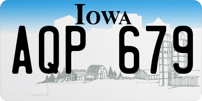 IA license plate AQP679