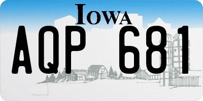 IA license plate AQP681