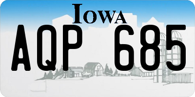 IA license plate AQP685