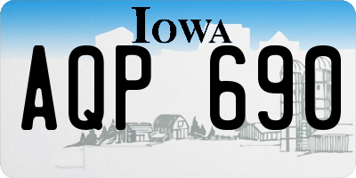 IA license plate AQP690