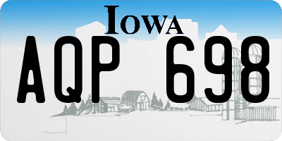 IA license plate AQP698
