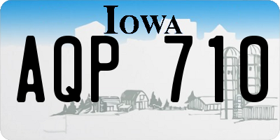 IA license plate AQP710