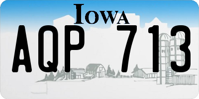 IA license plate AQP713