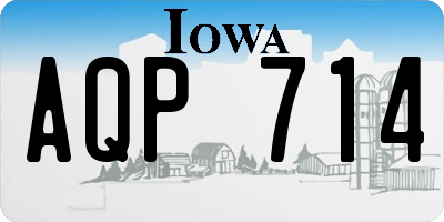 IA license plate AQP714