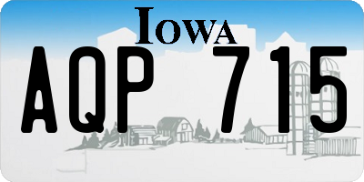 IA license plate AQP715