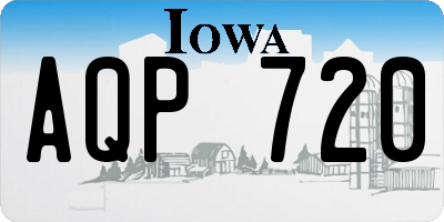 IA license plate AQP720