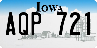 IA license plate AQP721