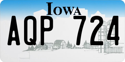 IA license plate AQP724