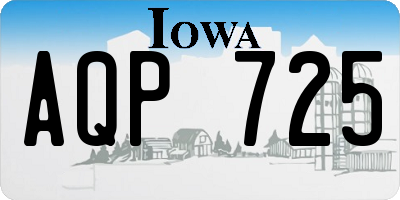 IA license plate AQP725