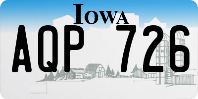 IA license plate AQP726