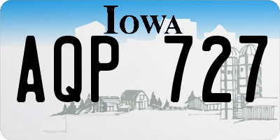 IA license plate AQP727
