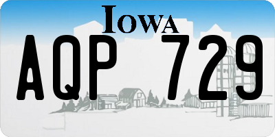 IA license plate AQP729