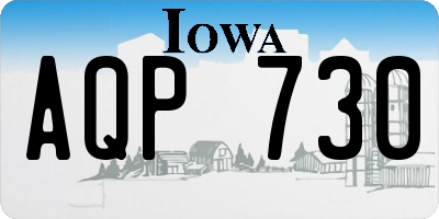 IA license plate AQP730