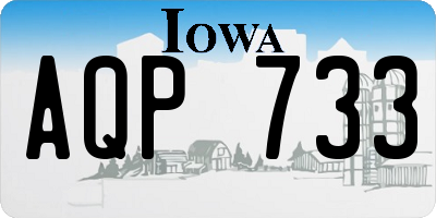 IA license plate AQP733