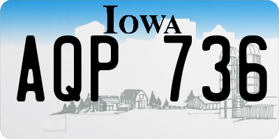 IA license plate AQP736