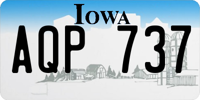 IA license plate AQP737