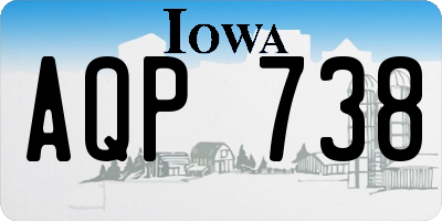 IA license plate AQP738