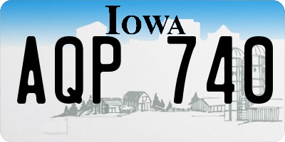 IA license plate AQP740