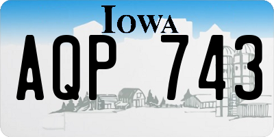 IA license plate AQP743