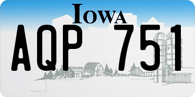 IA license plate AQP751