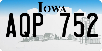 IA license plate AQP752