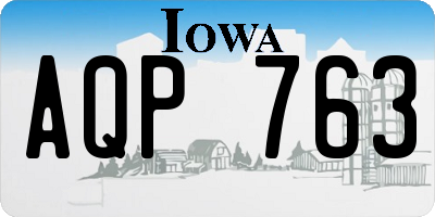 IA license plate AQP763