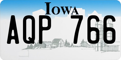 IA license plate AQP766