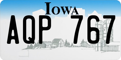 IA license plate AQP767