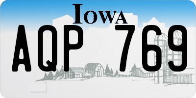 IA license plate AQP769