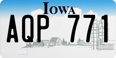 IA license plate AQP771