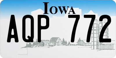 IA license plate AQP772