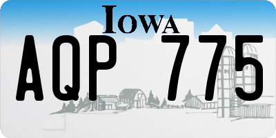 IA license plate AQP775