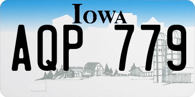 IA license plate AQP779